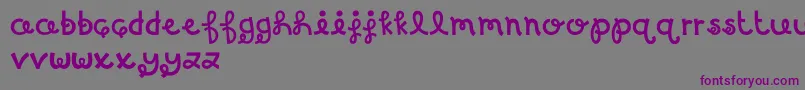 MTFBirthdayBash-fontti – violetit fontit harmaalla taustalla