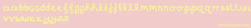 MTFBirthdayBash Font – Yellow Fonts on Pink Background