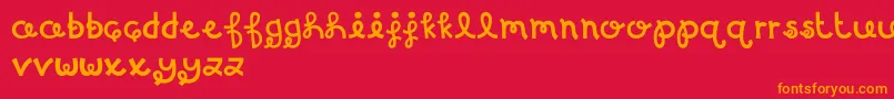 MTFBirthdayBash Font – Orange Fonts on Red Background