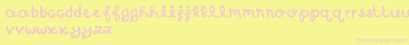MTFBirthdayBash Font – Pink Fonts on Yellow Background