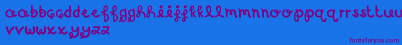 MTFBirthdayBash Font – Purple Fonts on Blue Background