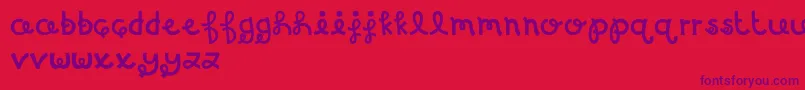 MTFBirthdayBash Font – Purple Fonts on Red Background