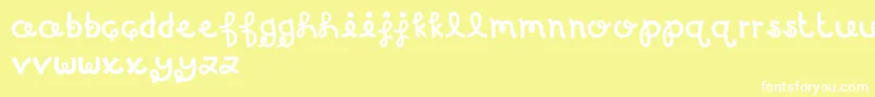 MTFBirthdayBash Font – White Fonts on Yellow Background