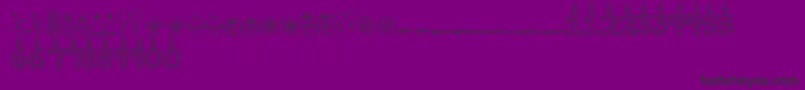 MTFBirthdayBashDoodles-Schriftart – Schwarze Schriften auf violettem Hintergrund