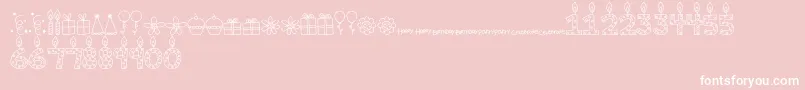 MTFBirthdayBashDoodles Font – White Fonts on Pink Background