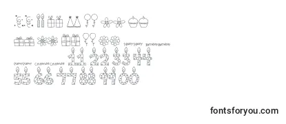 Review of the MTFBirthdayBashDoodles Font