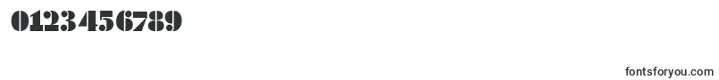 フォントFutstencilserif – 数字と数値のためのフォント