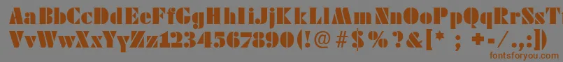 Futstencilserif Font – Brown Fonts on Gray Background