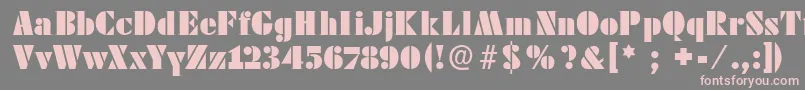 Futstencilserif Font – Pink Fonts on Gray Background