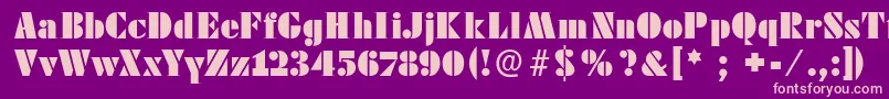 Futstencilserif Font – Pink Fonts on Purple Background