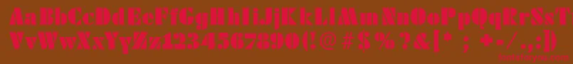 Futstencilserif Font – Red Fonts on Brown Background