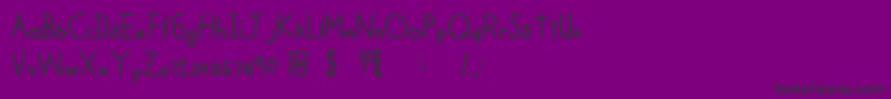 MTFCoolKid Font – Black Fonts on Purple Background