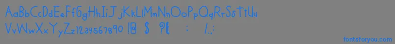MTFCoolKid Font – Blue Fonts on Gray Background