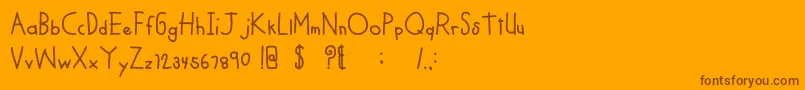 MTFCoolKid Font – Brown Fonts on Orange Background