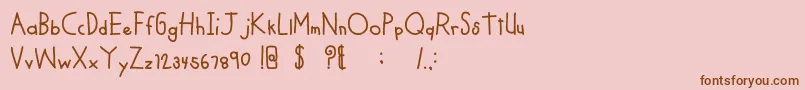 MTFCoolKid Font – Brown Fonts on Pink Background