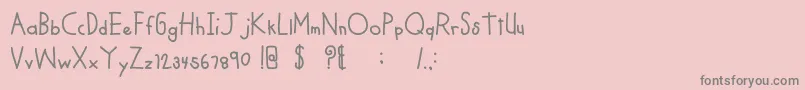 MTFCoolKid Font – Gray Fonts on Pink Background