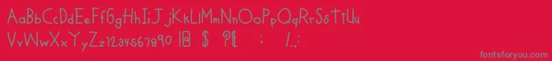 Police MTFCoolKid – polices grises sur fond rouge