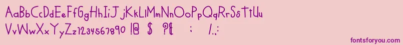 MTFCoolKid Font – Purple Fonts on Pink Background
