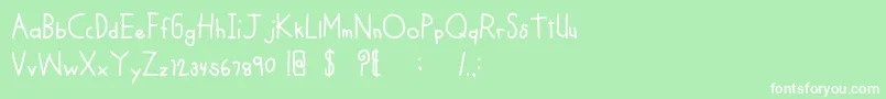 MTFCoolKid Font – White Fonts on Green Background