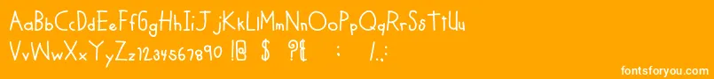 MTFCoolKid Font – White Fonts on Orange Background
