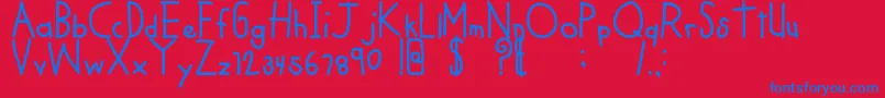 fuente MTFCoolKid – Fuentes Azules Sobre Fondo Rojo