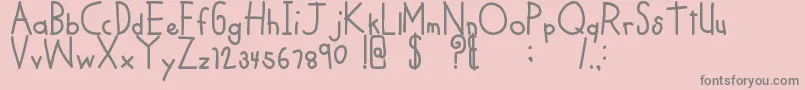 MTFCoolKid Font – Gray Fonts on Pink Background