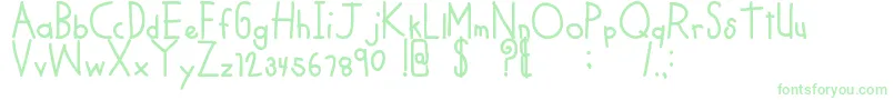 MTFCoolKid Font – Green Fonts on White Background