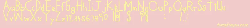 MTFCoolKid Font – Yellow Fonts on Pink Background