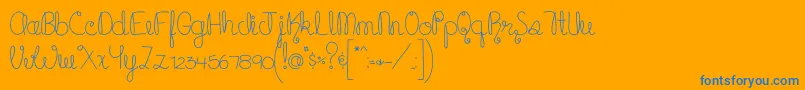 Шрифт MTFCupcake – синие шрифты на оранжевом фоне