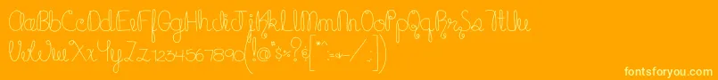 MTFCupcake Font – Yellow Fonts on Orange Background