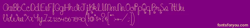Шрифт MTFCupcake – жёлтые шрифты на фиолетовом фоне