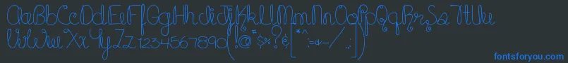 MTFCupcake Font – Blue Fonts on Black Background