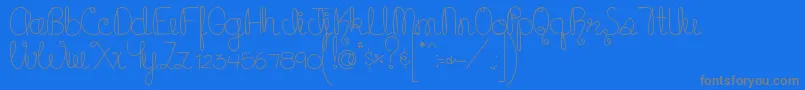 MTFCupcake Font – Gray Fonts on Blue Background