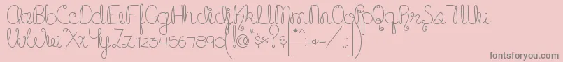 MTFCupcake Font – Gray Fonts on Pink Background
