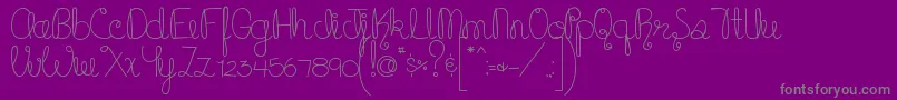 MTFCupcake Font – Gray Fonts on Purple Background