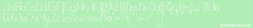 MTFCupcake Font – White Fonts on Green Background