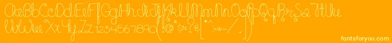 MTFCupcake Font – Yellow Fonts on Orange Background