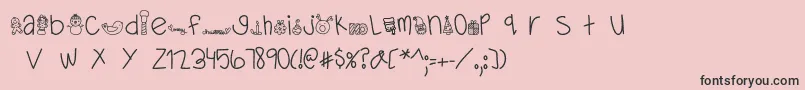 フォントMTFDearSanta – ピンクの背景に黒い文字