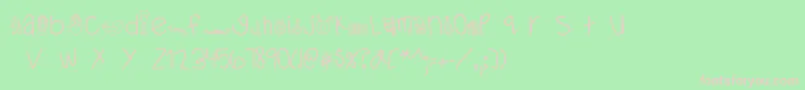 フォントMTFDearSanta – 緑の背景にピンクのフォント