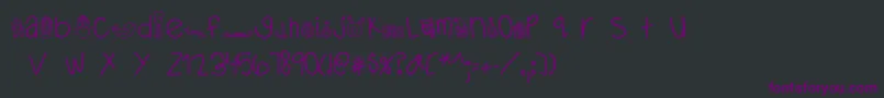 Шрифт MTFDearSanta – фиолетовые шрифты на чёрном фоне