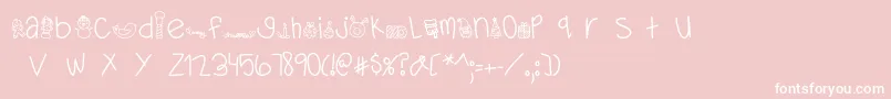 フォントMTFDearSanta – ピンクの背景に白い文字