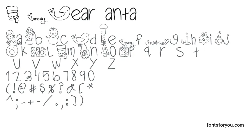 MTFDearSanta (135075)フォント–アルファベット、数字、特殊文字