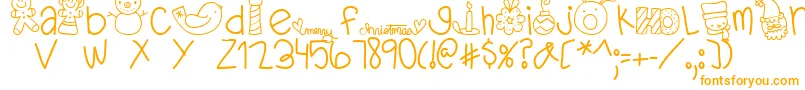 MTFDearSanta Font – Orange Fonts on White Background