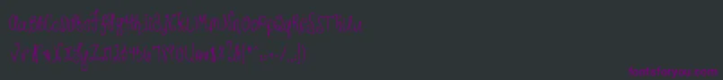 MTFHunnie Font – Purple Fonts on Black Background