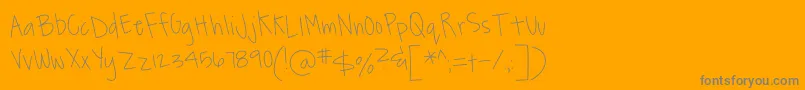 MTFJanaG-Schriftart – Graue Schriften auf orangefarbenem Hintergrund