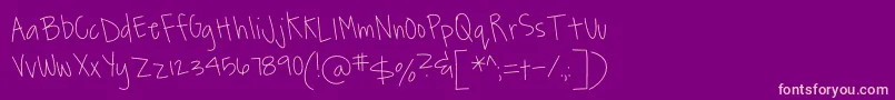 MTFJanaG Font – Pink Fonts on Purple Background