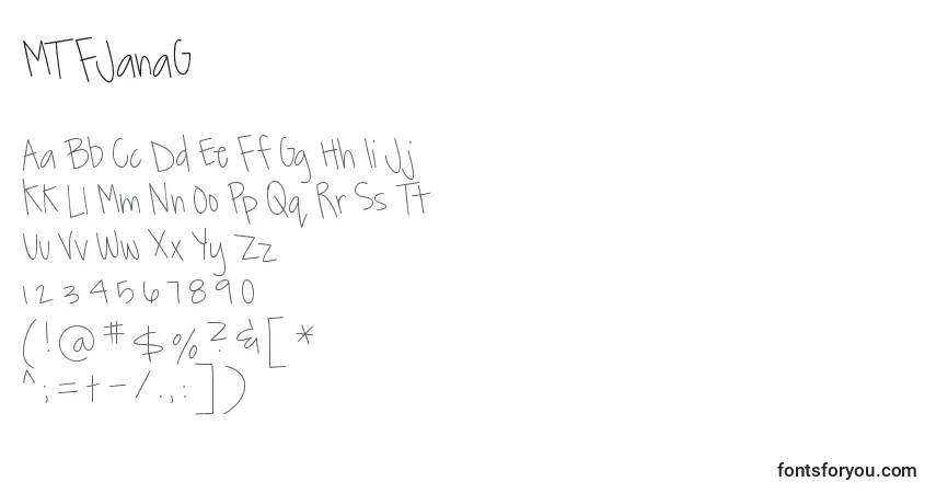 MTFJanaG (135078) Font – alphabet, numbers, special characters
