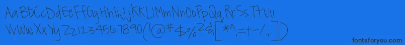 Шрифт MTFJanaG – чёрные шрифты на синем фоне