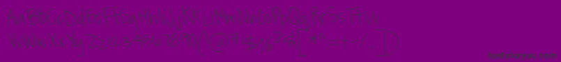 フォントMTFJanaG – 紫の背景に黒い文字