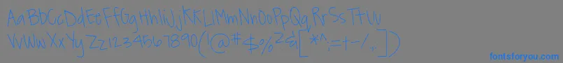 Więcej informacji o czcionce MTFJanaG Czcionka MTFJanaG – niebieskie czcionki na szarym tle